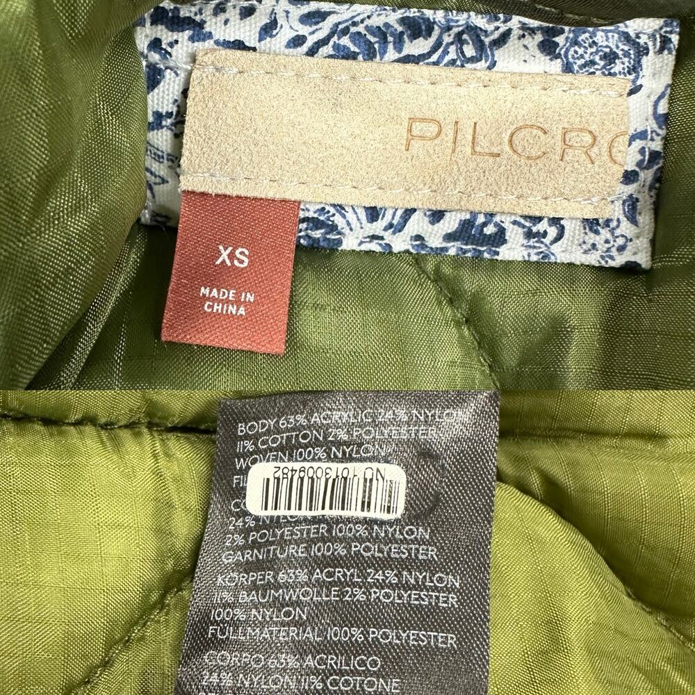 Pilcro Baja Knit & Quilted Puffer Liner Coat Size XS Boho Oversized Boxy - Picture 16 of 16